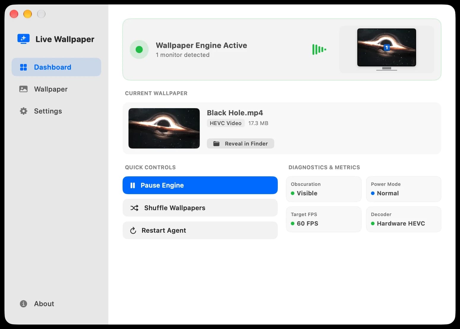 Live Wallpaper Engine for macOS screenshot 1